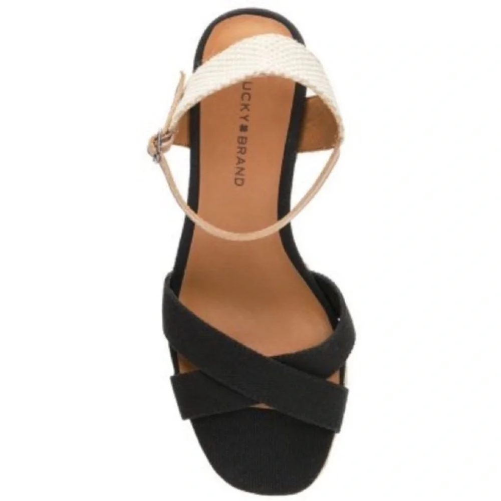 Lucky Brand Black Espadrille Wedges - Picture 2 of 3